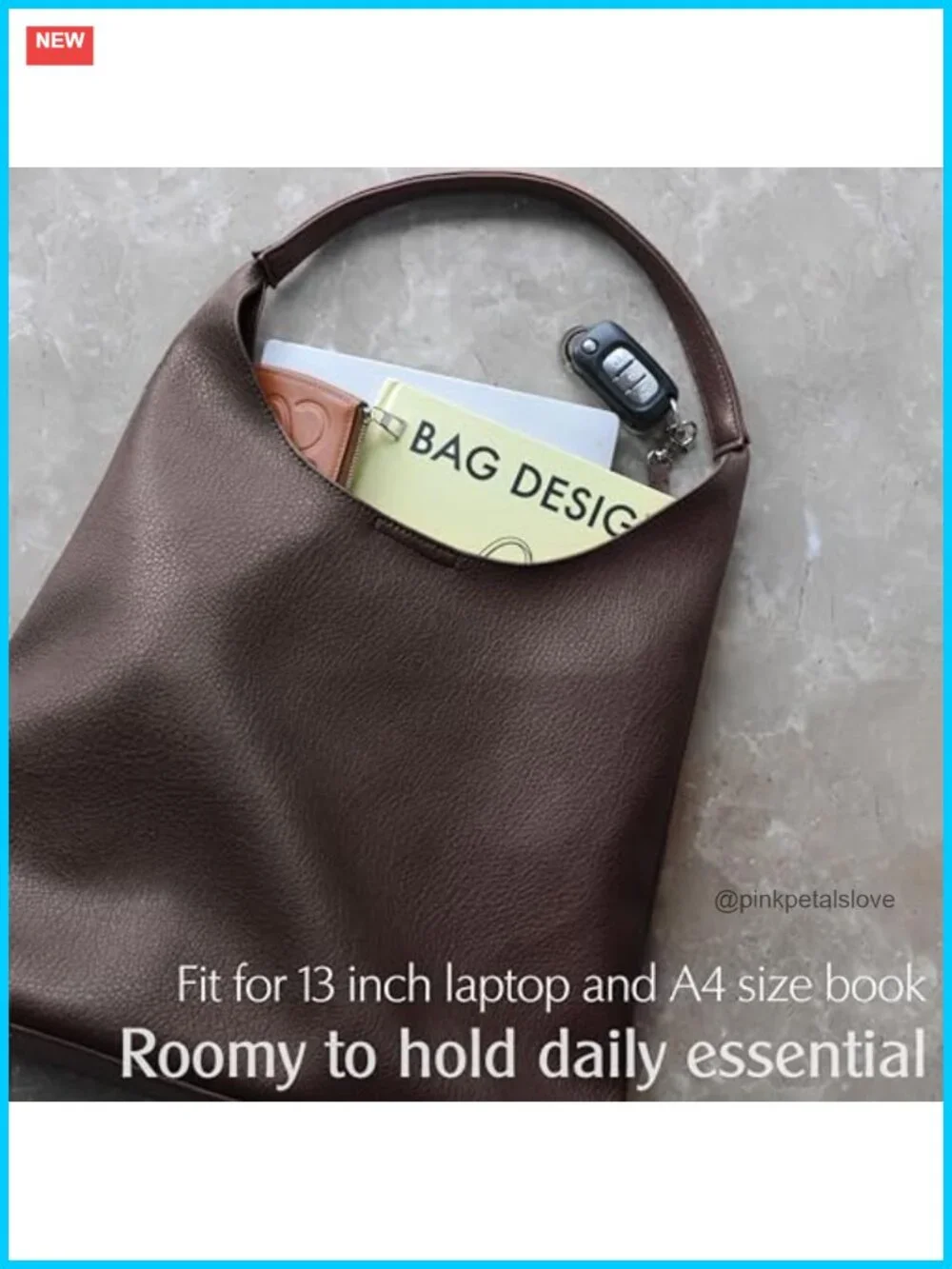 Slouchy Hobo Bag Soft Vegan Leather Shoulder Bag Tote Purse